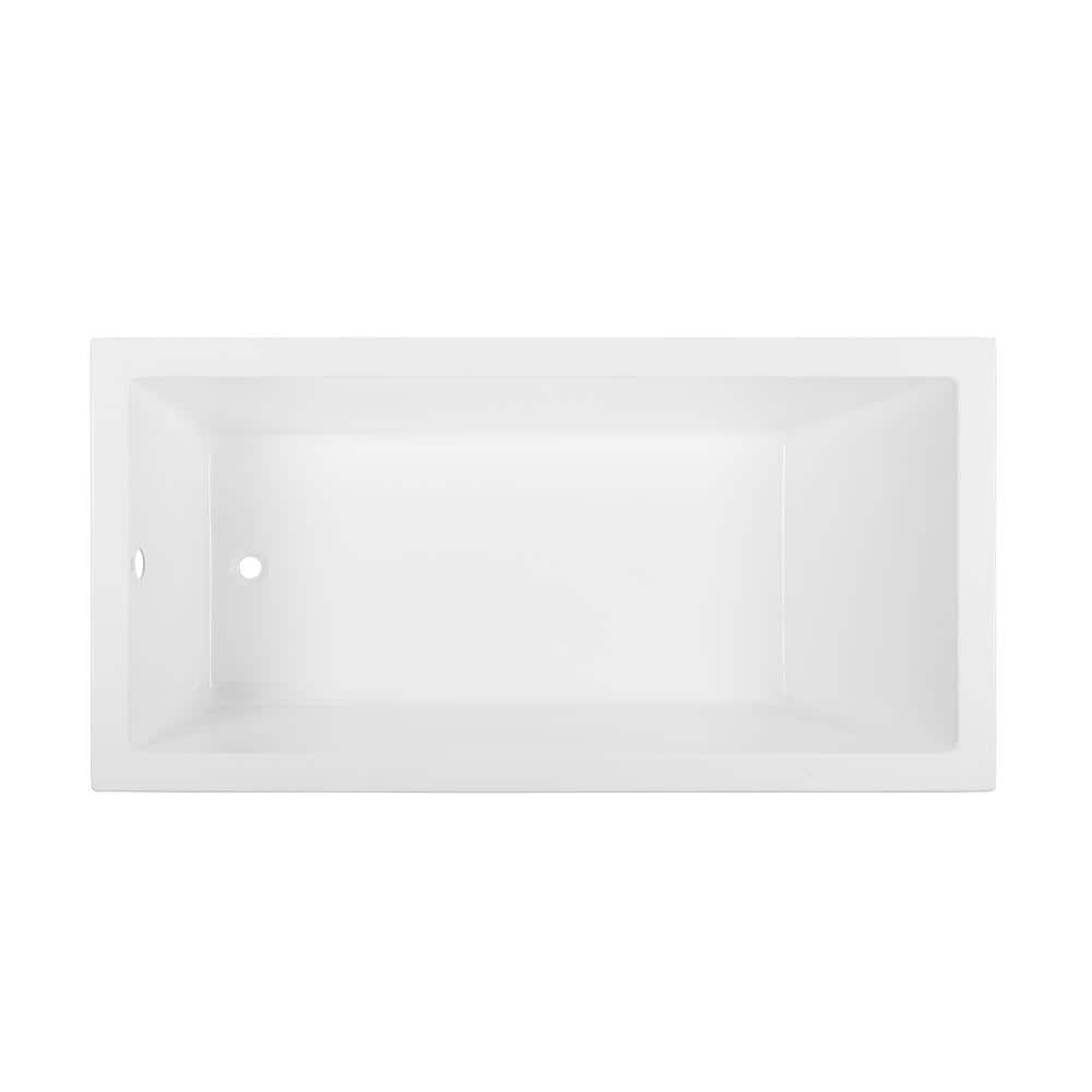 Voltaire 36" White Acrylic Drop-In Bathtub