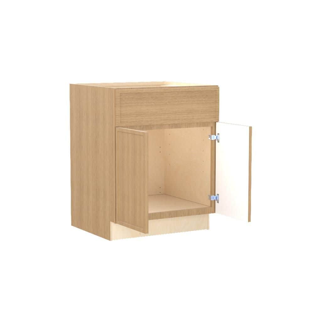 Franklin 27 in. W x 24 in. D x 34.5 in. H Assembled Plywood Sink Base Kitchen Cabinet in Vanguard Oak with Soft Close price history on PriceWatchPro