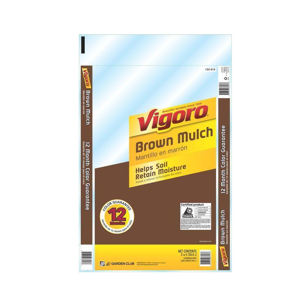 Vigoro 2 cu. ft. Brown Mulch BG2CFDMBRVB The Home Depot