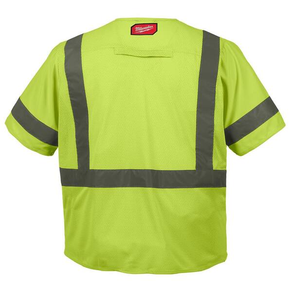 Premium High Visibility Safety Shirt – Half Sleeve, ANSI Compliant Reflective Tape, 65% Poly / 35% Cotton