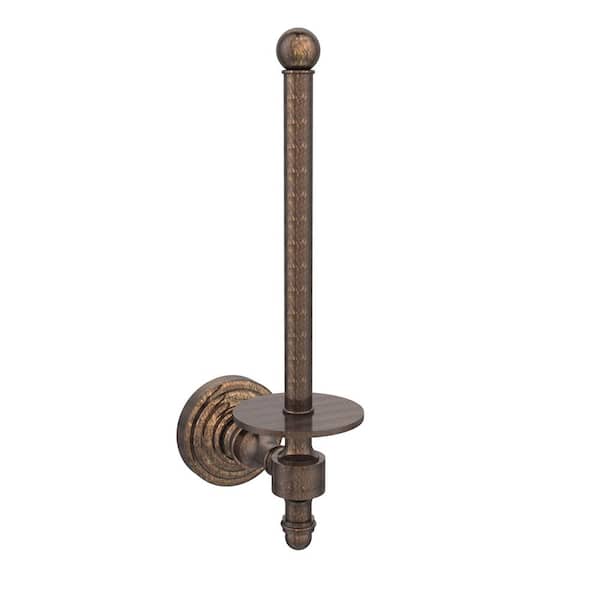Allied Brass Retro Wave Collection Upright Single Post Toilet Paper Holder in Venetian Bronze