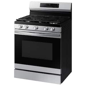 6 cu. ft. Smart Wi-Fi Enabled Convection Gas Range with No Preheat AirFry in Stainless Steel