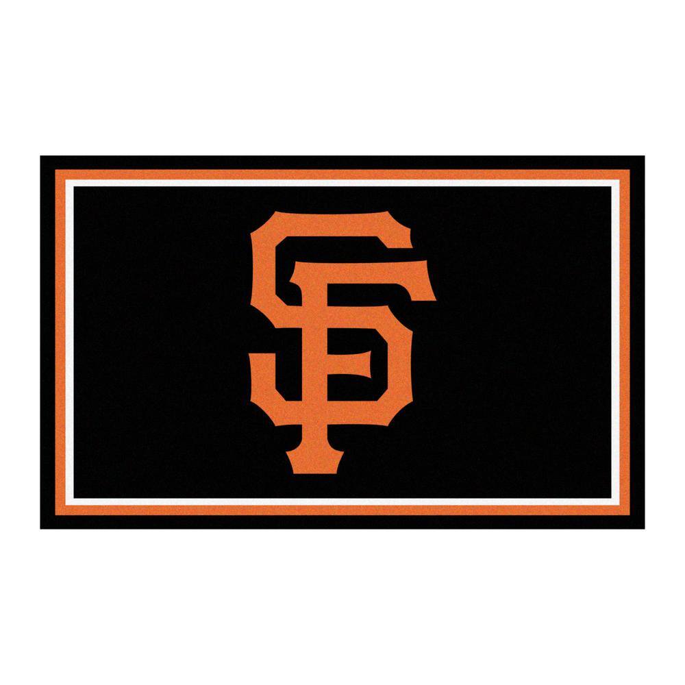 FANMATS MLB San Francisco Giants Black 8 ft. x 10 ft. Indoor Area