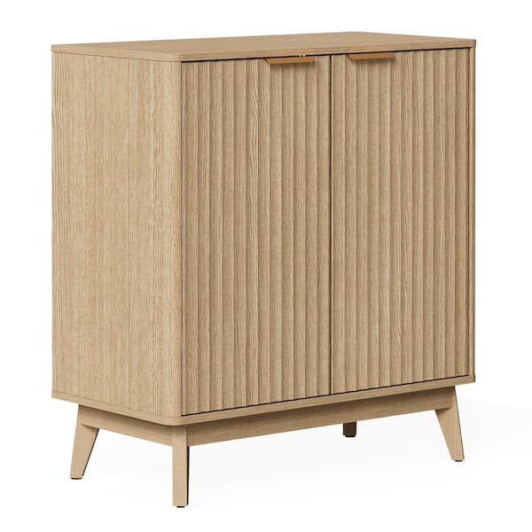 Cabinson Natural Oak 31. 5 in. W x 15. 75 in. D x 34. 45 in. H Sideboard Buffet Cabinet and 2 Doors