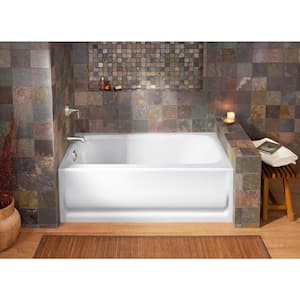 Bancroft 60 in. x 32 in. Alcove Bathtub with Integral Apron, Integral Flange and Left-Hand Drain in White