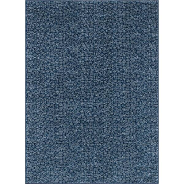 Well Woven Baldwin Asher Modern Pebbled Blue 4 ft. x 6 ft. Area Rug