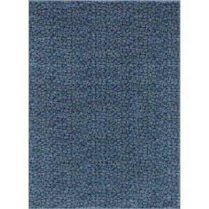 Baldwin Asher Modern Pebbled Blue 7 ft. 10 in. x 9 ft. 10 in. Area Rug