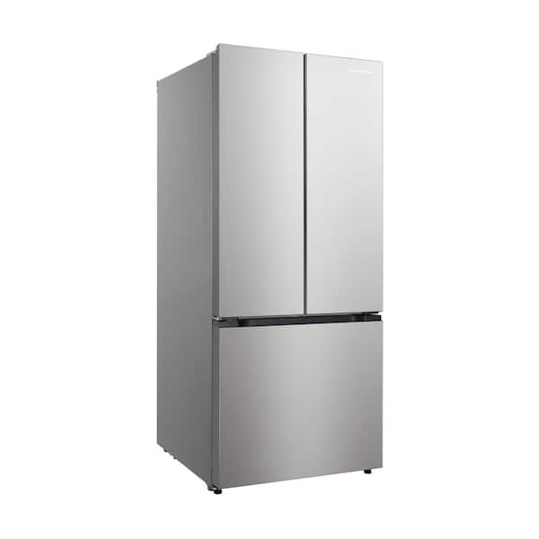 17.7 cu. ft. Countertop Depth Side-by-Side French Door Refrigerator in Stainless Steel Look