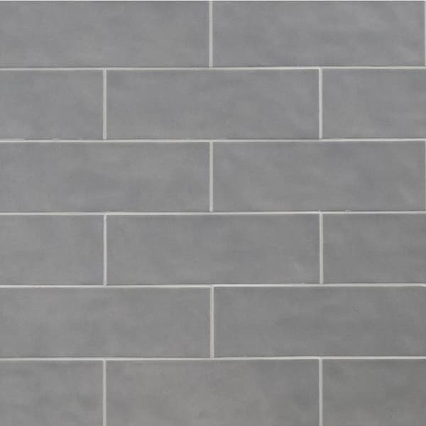 MSI Aiden Grigio 4 in. x 12 in. Glossy Ceramic Subway Tile (7.59 sq. ft./Case)