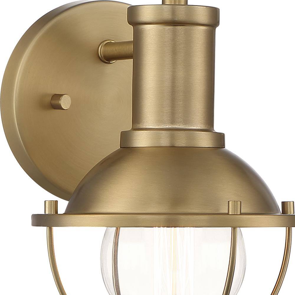 Dalton 8'' Brushed Gold Industrial Farmhouse Wall Sconce