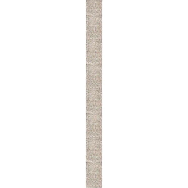 Well Woven Ivory 2 ft. 7 in. x 9 ft. 6 in. Asha Anya Vintage Tribal Runner Area Rug