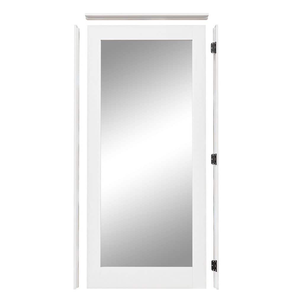 Assembly Required 32 in. x 96 in. 1-Lite Mirrored Glass Left White Glass Interior Door Kit w/Separate Jamb price history on PriceWatchPro