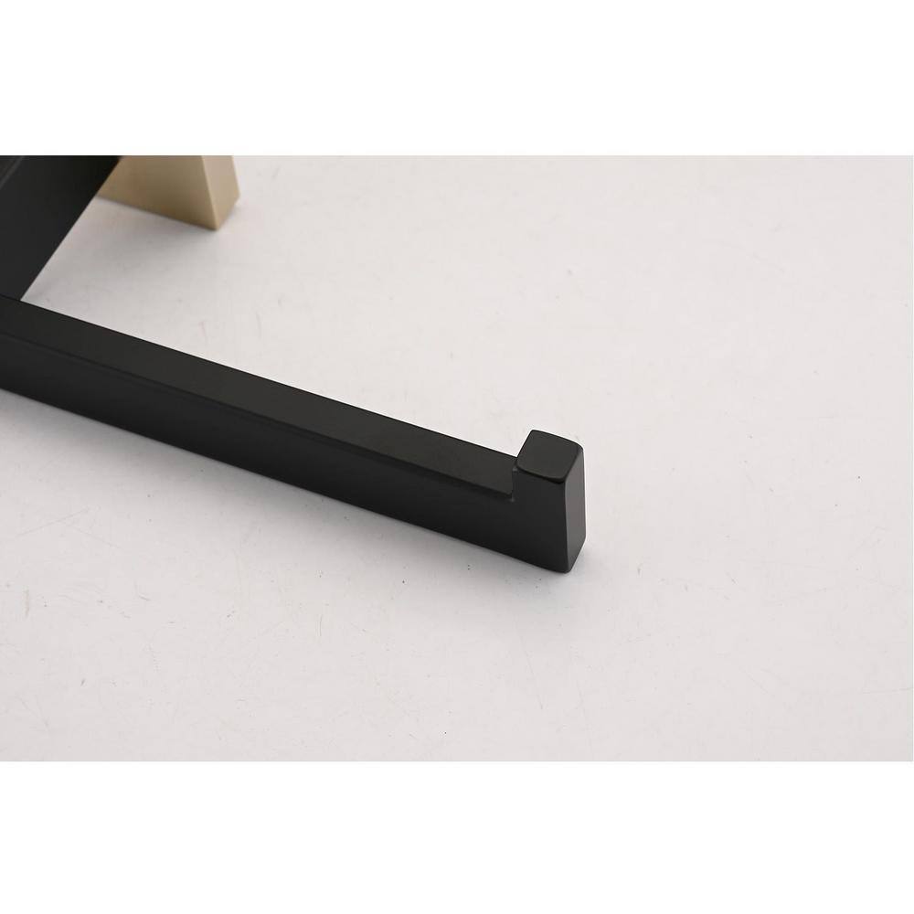 8-Piece Matte Black and Gold Stainless Steel Bathroom Hardware Set