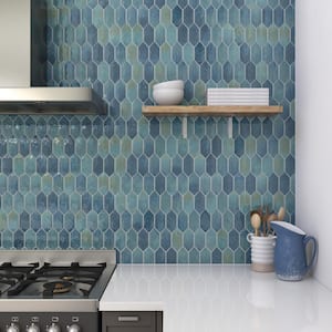 Miramo Aqua 11 in. x 12 in. Glazed Ceramic Picket Mosaic Tile (700.8 sq. ft./pallet)
