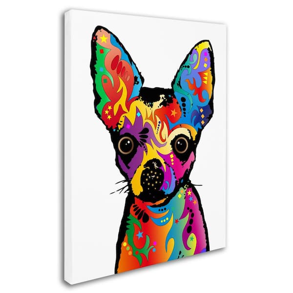 Trademark Fine Art Chihuahua Dog White by Michael Tompsett Hidden Frame  Abstract Wall Art 24 in. x 32 in. MT0939-C2432GG - The Home Depot