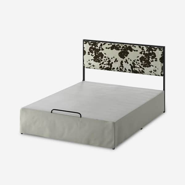 JAYDEN CREATION Nicky Modern 2 Piece King Bedroom Set with Metal Base-COWHIDE