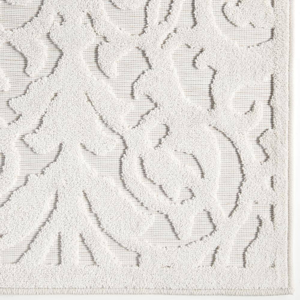 Lady Bird Elegant Damask Natural Indoor/Outdoor 5'2" x 7'6" Rug