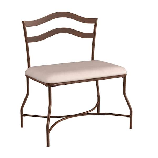 Hillsdale Furniture Windsor Burnished Bronze/Ivory Vanity Bench