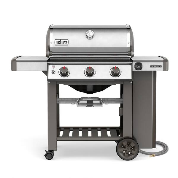 Weber Genesis II S-310 3-Burner Natural Gas Grill in Stainless Steel with Built-In Thermometer