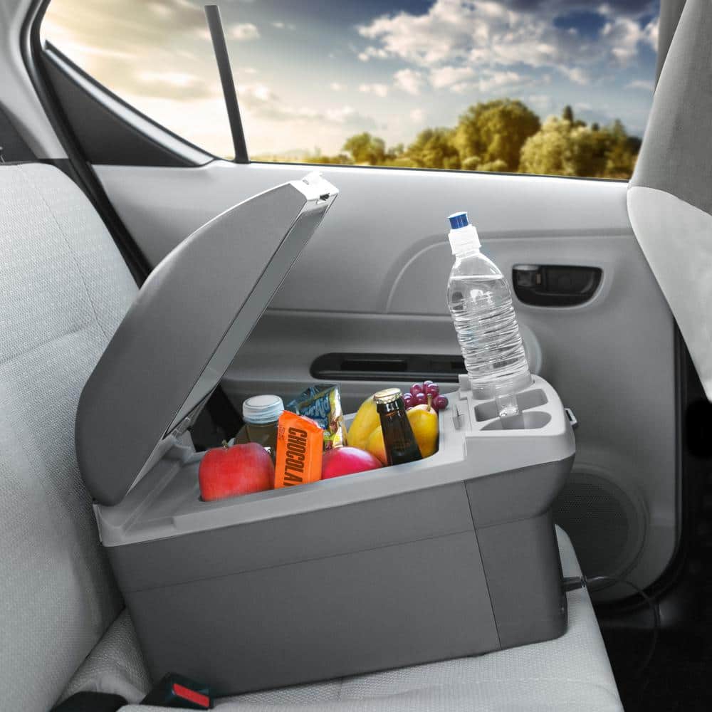 14 Liter Gray Electric Portable Cooler and Warmer