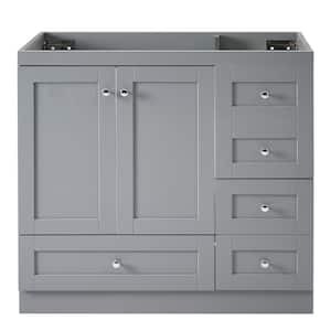 Victoria 18 in. W x 35 in. D x 34 in. H Freestanding Modern Design Bath Vanity Cabinet without Top in Gray