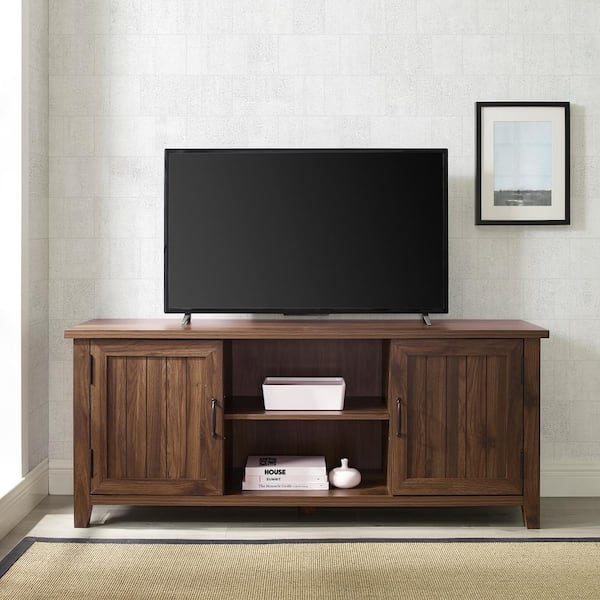 Walker edison wood tv media storage stand for tvs up shop to 64