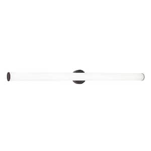 Leia 4.5 in. 1-Light Black Frosted Acrylic Shade LED Vanity Light