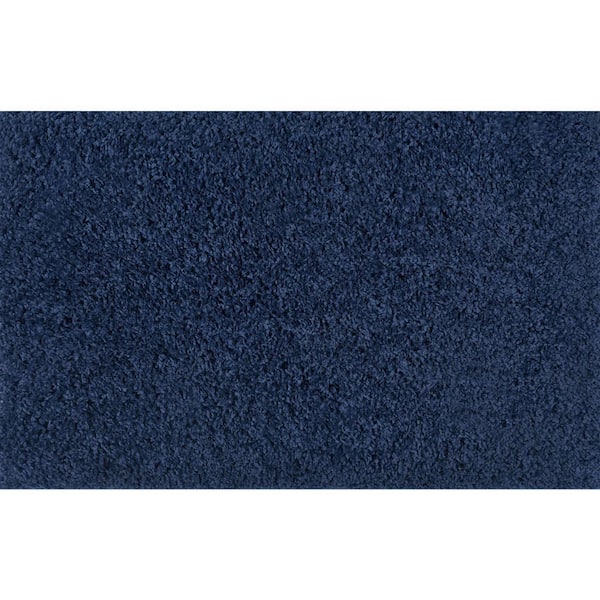 Tayse Rugs Jersey Shag Solid Navy 2 ft. x 3 ft. Indoor Area Rug