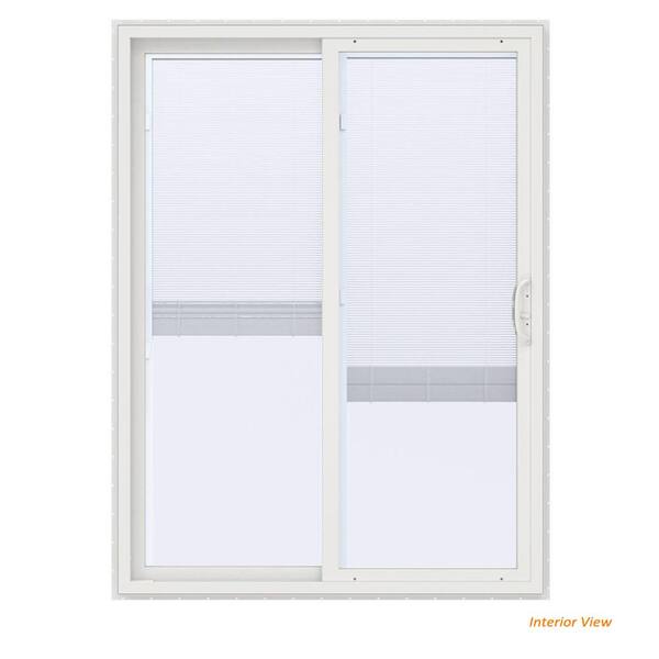 Jeld Wen 60 In X 80 V 4500 Contemporary Black Finishield Vinyl Left Hand Full Lite Sliding Patio Door W Internal Blinds Thdjw155900544 The Home Depot Jeld Wen 60 In X 80 V 4500, Home Depot Patio Door Blinds