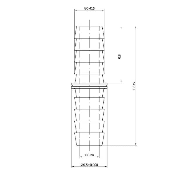 3/8 in. x 3/8 in. Barb Brass Splicer Fitting