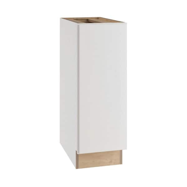 Hargrove 9 in. W x 24 in. D x 34.5 in. H Assembled Plywood Full Height Door Base Kitchen Cabinet in Vesper White Right