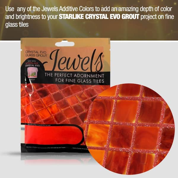 The Tile Doctor Crystal Glass Grout Jewels True Ruby 75 grams (1