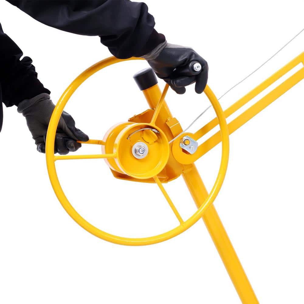 Heavy Duty Yellow Steel Drywall Panel Hoist with Wheels