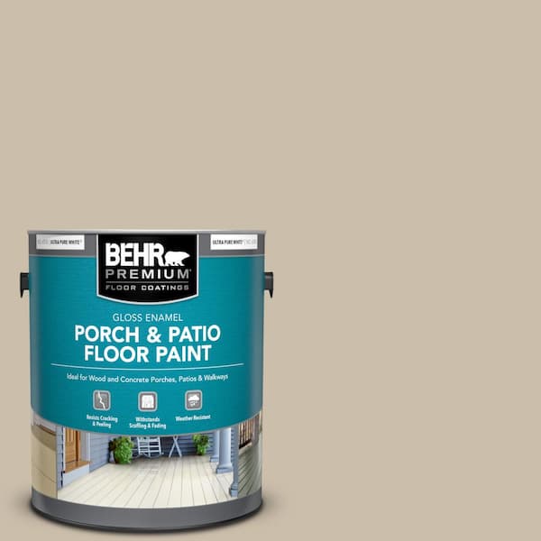 BEHR PREMIUM 1 gal. Home Decorators Collection #HDC-AC-10 Bungalow Beige Gloss Enamel Interior/Exterior Porch and Patio Floor Paint