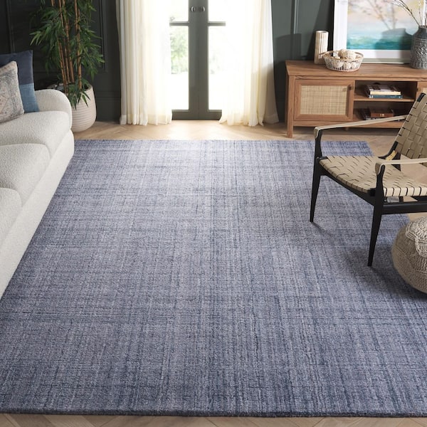 Abstract 8 ft. x 10 ft. Violet/Purple Classic Marle Area Rug
