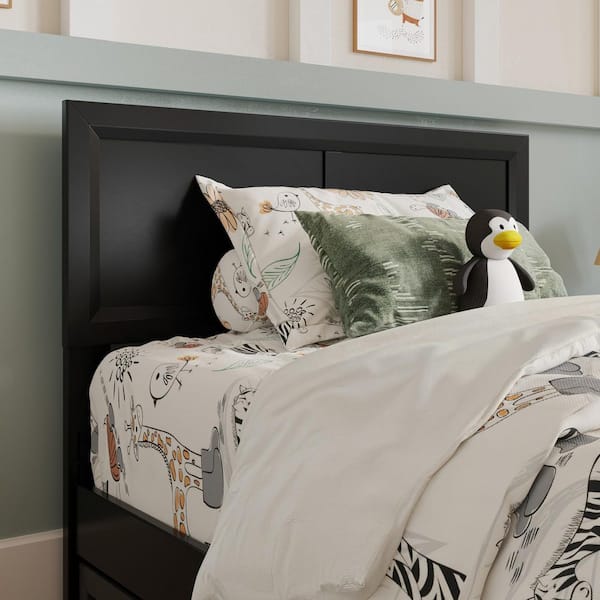 Sophia Black Wood Twin Headboard