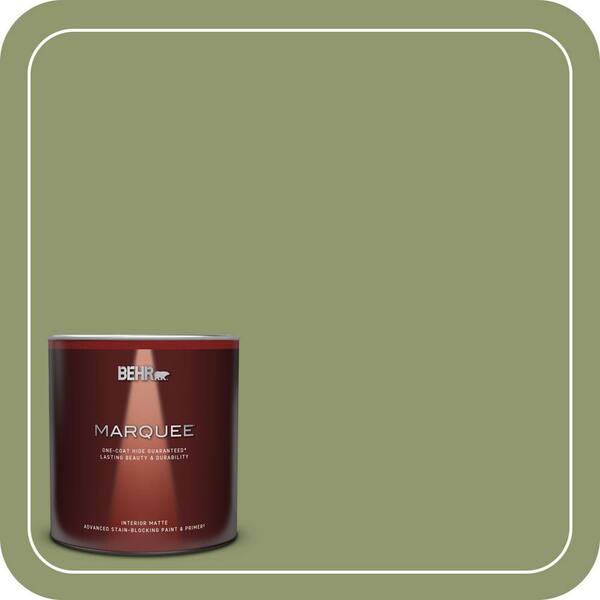 BEHR MARQUEE 1 qt. #410F-5 Boston Fern Matte Interior Paint & Primer