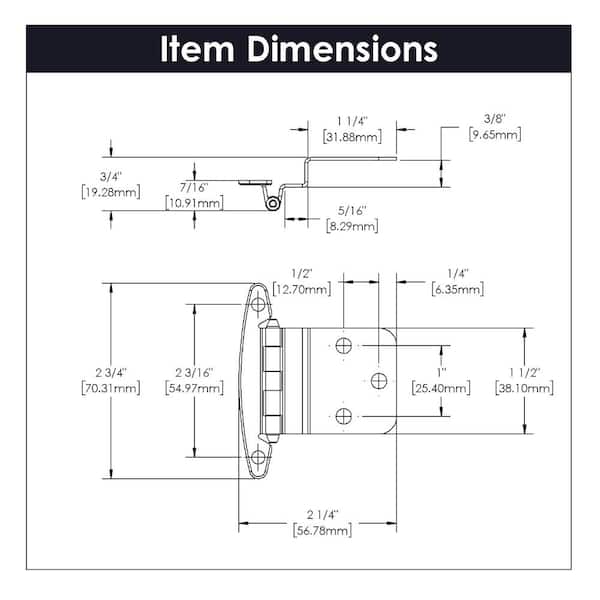 3/8 in. Chrome Inset Surface Face Frame Free Swinging Hinge (2-Pack) 3/8 in. Chrome Inset Surface Face Frame Free Swinging Hinge (2-Pack)
