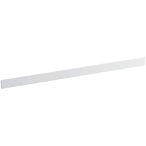 Solid/Expressions 61 in. Solid Surface Vanity Backsplash in White Expressions