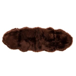 Brown 2 ft. x 6 ft. Faux Fur Luxuriously Soft and Eco Friendly Area Rug