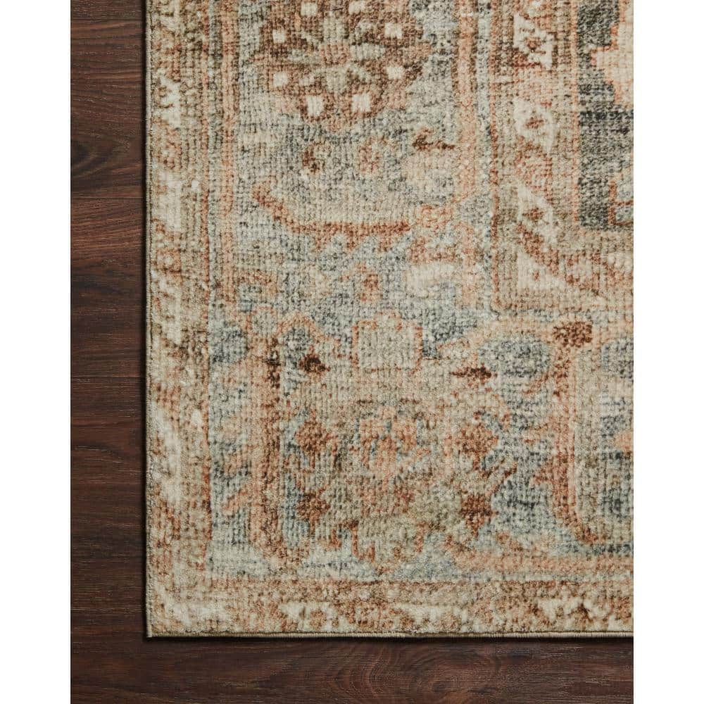 Gray Rectangular Synthetic Oriental Runner Rug 2'-6" x 11'-6"