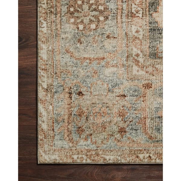 LOLOI II Halle Lagoon/Multi 3 ft. 6 in. x 5 ft. 6 in. Traditional Wool Pile  Area Rug HALEHAE-04LJML3656 - The Home Depot