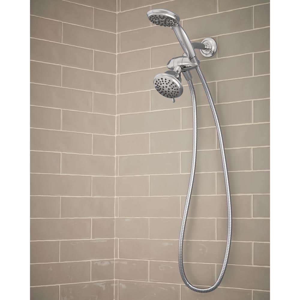 Chrome Dual Head Handheld and Wall Mounted Shower Combo