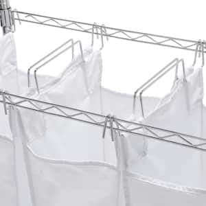 74 in. H Chrome Rolling Urban Laundry Center