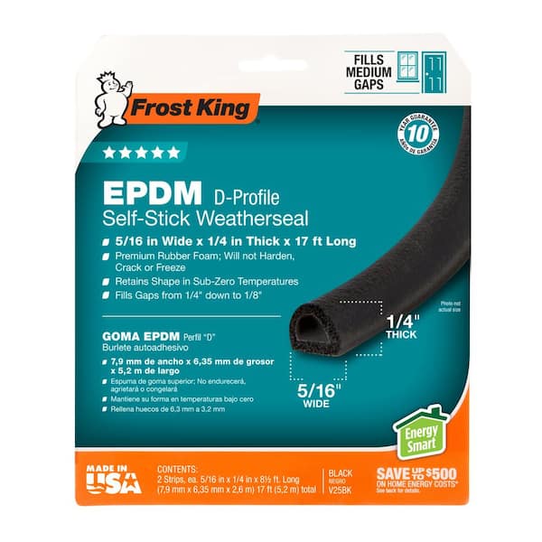 Frost King 1 in. x 1/4 in. x 10 ft. White EZSuperSeal No Mistake  Weatherstrip Tape GS110 - The Home Depot