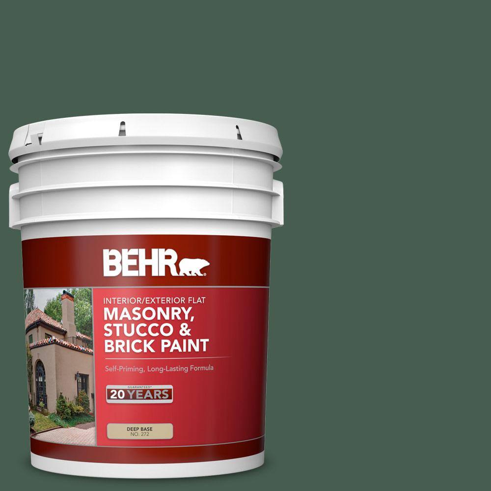 5 gal. #N400-7 Vine Leaf Flat Interior/Exterior Masonry, Stucco and Brick P
