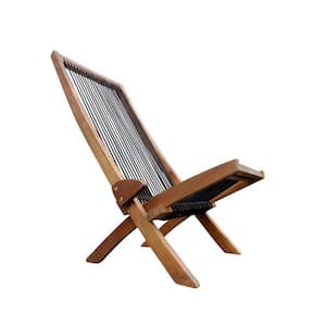 Outdoor Folding Roping Lounge Chair Wooden Chair
