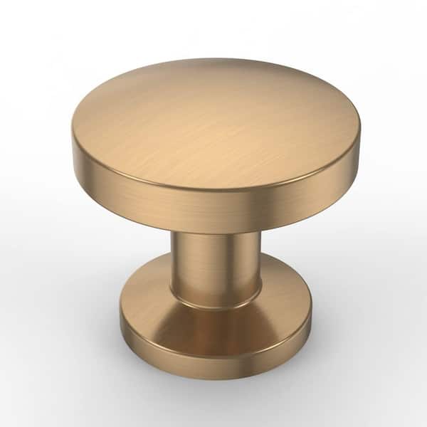 10 Pack 1.2 in. Champagne Bronze Modern Round Cabinet Drawer Knobs Hardware for Kitchen Closet Dresser Door