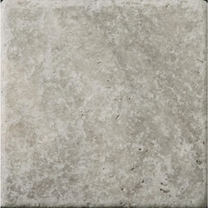 Trav Ancient Tumbled Silver 5.91 in. x 5.91 in. Travertine Wall Tile