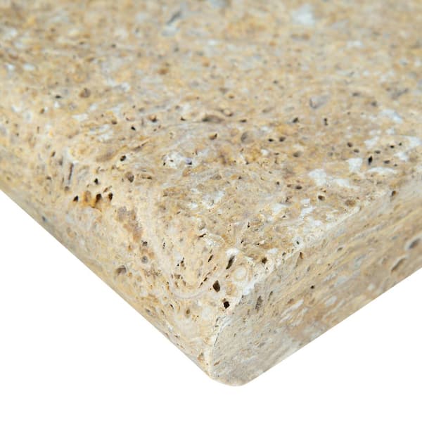 MSI Tuscany Scabas 2 cm. x 12 in. x 24 in. Brushed Travertine Pool Coping (2 sq. ft.)